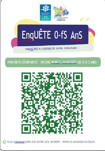 Grande enquête pour les parents d'enfants entre 0 et 3 ans