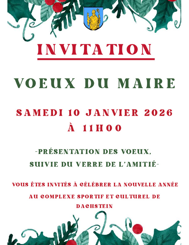 Voeux du Maire 2026