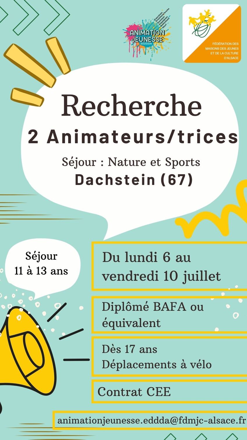 Recrutement animateurs séjour Dachstein